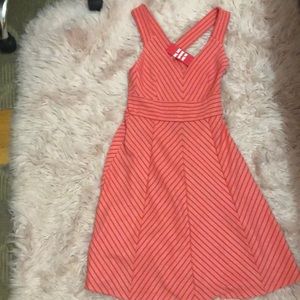 Orange striped dress
